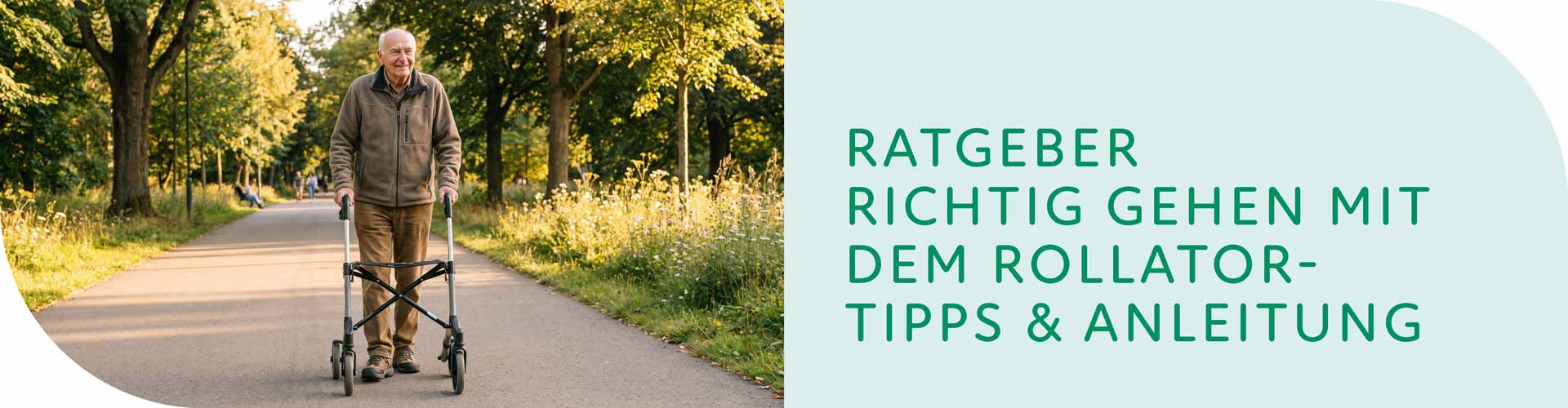 Richtig gehen mit dem Rollator | Tipps & Anleitung | Ratgeber | KRIEGER Sanitätshaus